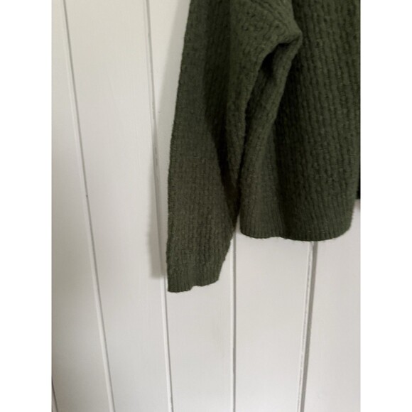 Madewell Oversized Crop Mayfair Sweater Cardigan 1X Alpaca Blend  Forest Green - Picture 2 of 6